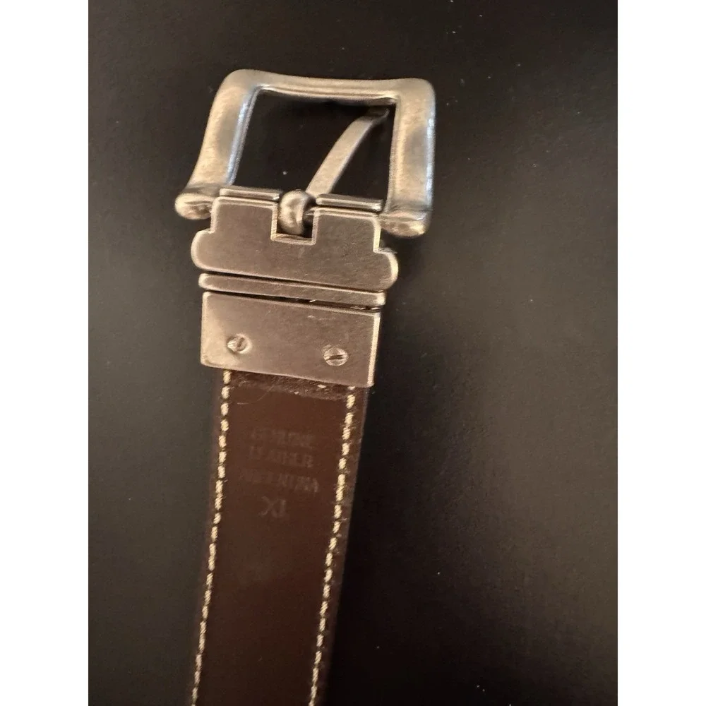 100% Genuine Full Grain Leather Black Brown‎ Reversible Belt Sz XL Argentina